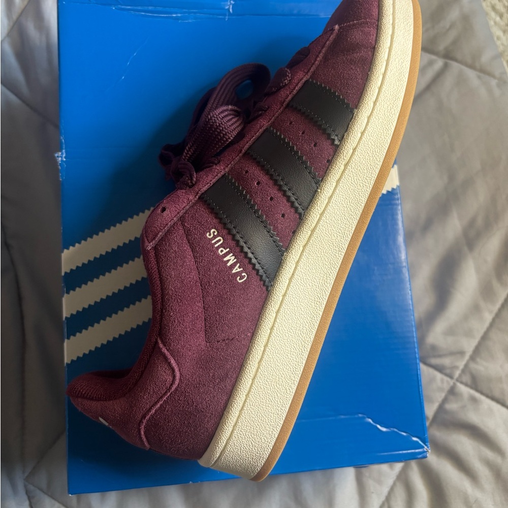 Adidas Women's Maroon Campus Sneakers - Picture 2 of 9